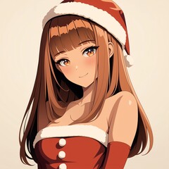 アニメ調の美少女の切り抜き用素材