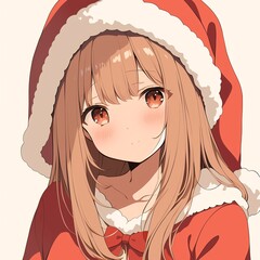 アニメ調の美少女の切り抜き用素材