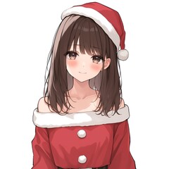 アニメ調の美少女の切り抜き用素材
