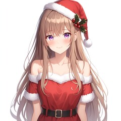 アニメ調の美少女の切り抜き用素材