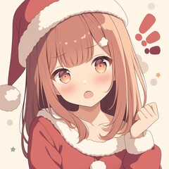 アニメ調の美少女の切り抜き用素材