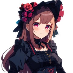 アニメ調の美少女の切り抜き用素材