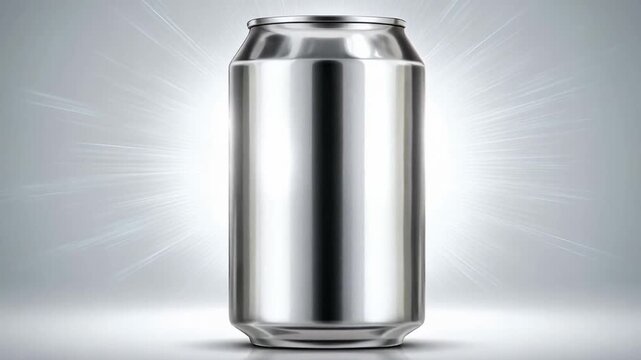 Shiny Metallic Can Mockup Animation for Beverage Packaging and Branding Projects