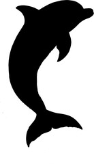 silhouette of a dolphin jumping vector