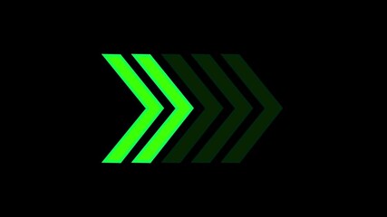 Abstract dark background with green arrows pointing to the right, creating a sense of direction and movement, perfect for technology or business concepts - Powered by Adobe