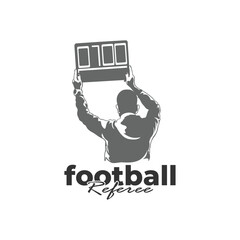 Football referee design vector illustration. Soccer referee silhouette