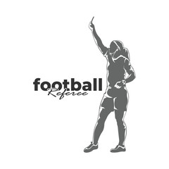 Football referee design vector illustration. Soccer referee silhouette