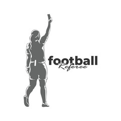 Football referee design vector illustration. Soccer referee silhouette