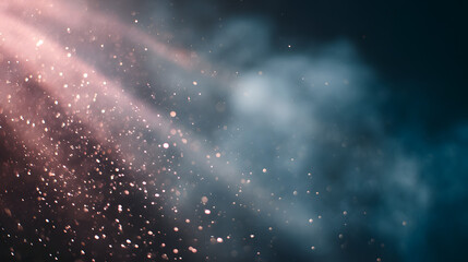 Obraz premium Mystical Light Burst: An abstract composition, with ethereal beams of light piercing through a smoky atmosphere, evokes feelings of wonder and mystery. 