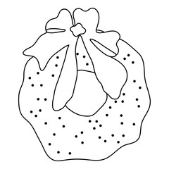 Merry Christmas element, icon, sticker, item, holiday element for seasonal design and celebration.