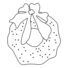 Merry Christmas element, icon, sticker, item, holiday element for seasonal design and celebration.