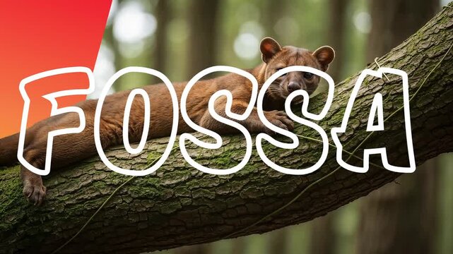 Educational animated video about the fossa animal