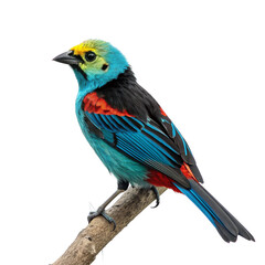 Fototapeta premium Realistic Paradise Tanager PNG for Nature and Wildlife Projects