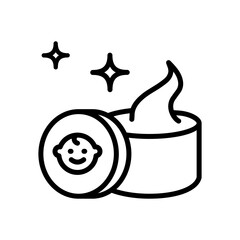 Baby Cream Lotion outline icon. Simple sign for mobile concept and web design.