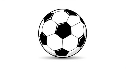 Fototapeta premium Illustration of a soccer ball, a classic black and white design for sports and recreation themes, vector art