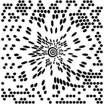 C&oacute;digo MaxiCode deformado