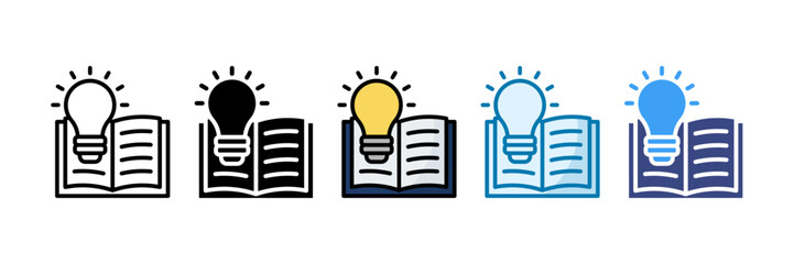 Knowledge Base Icon Set Multiple Style Collection