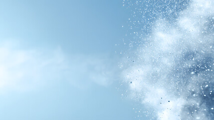 Sky Dance of Frost: The image captures the serene, frosted breath of winter, portraying a harmonious dance of sky and ice with delicate specks.