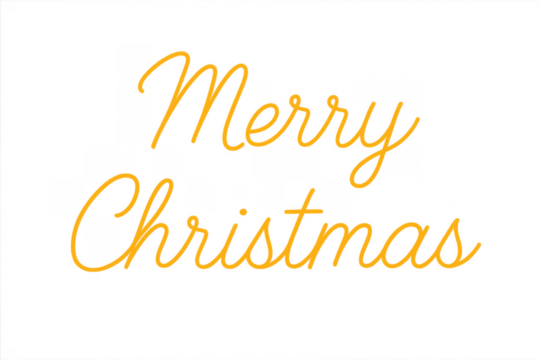 Elegant gold merry christmas lettering on transparent background