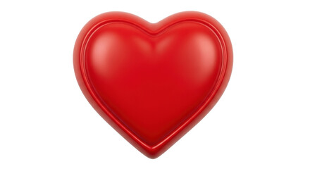 Isolated 3D heart, Valentine's Day celebration theme, symbolic of love, passion and romance