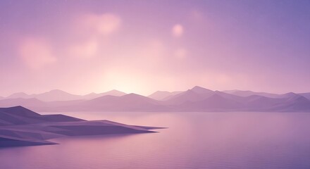 Obraz premium Peaceful Mountain Lake Sunrise.