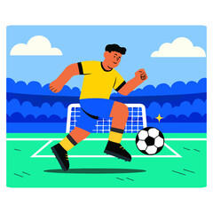 Soccer Player Kicking the Ball – Training and Fitness