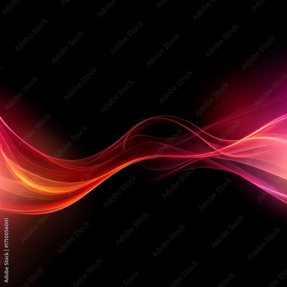 Canvas Prints stunning dark background with flowing red waves and smooth textures for futuristic designs