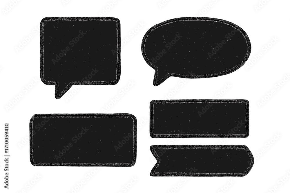Aufkleber various speech and text bubble shapes suitable for design projects or creative applications