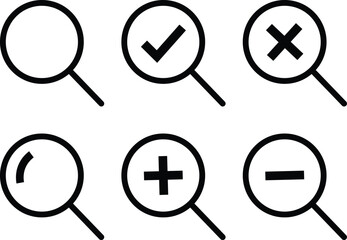 Search icon vector set. Magnifying glass vector symbol
