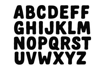 Letters in bold style arranged in a grid pattern suitable for playful art or design projects