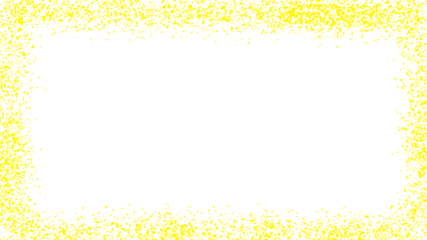 Yellow dotted border frame on white background