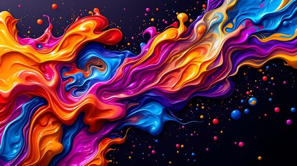 Abstract colorful paint splash background wallpaper hd vibrant liquid art design illustration texture image