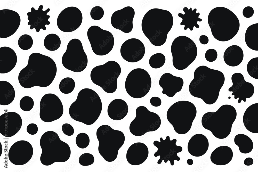 Poster black abstract shapes on white background create an interesting visual pattern suitable for design p