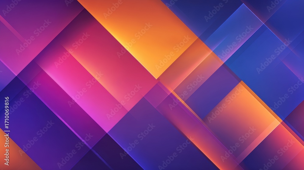 Aufkleber vibrant geometric patterns of overlapping colors creating a dynamic abstract background for design u