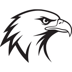 Obraz premium Stylized eagle head logo isolated on white background