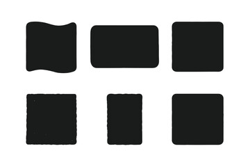 Shapes and frames in various styles for design and creative projects in a minimalist setting