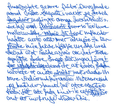 unreadable handwritten text. Hand writing scribble words, retro unreadable text, lorem letter, antique fake manuscript. vector illustration