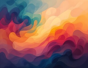 abstract colorful background with waves