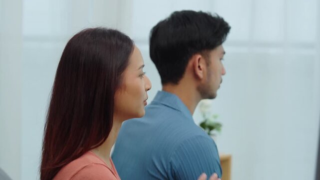Asian marriage spouses relationship crisis conflict visit appointment psychotherapist office