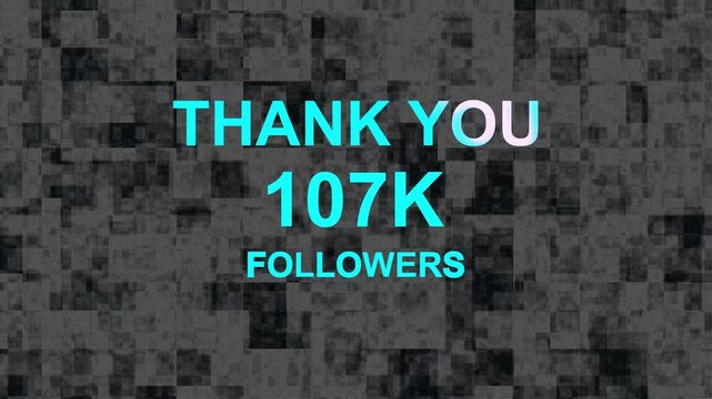 Thank you, 107.k or seventy-three thousand followers celebration design, Social Network friends, followers celebration background