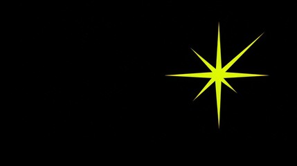 A bright yellow star shines against a black background, symbolizing hope and inspiration.
