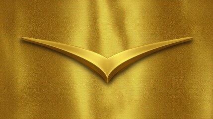 A striking gold emblem featuring a sleek, modern design against a shimmering gold background.