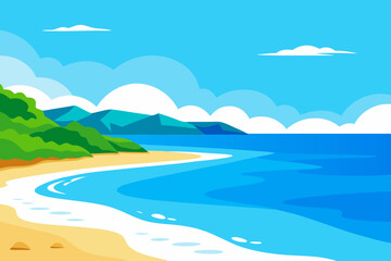 summer landscape with sea