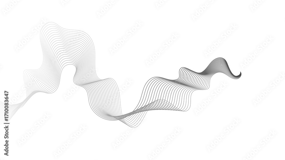 Aufkleber abstract backdrop with grey wave gradient lines
