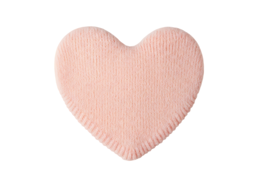Cozy Pink Knitted Heart: A Symbol of Love and Comfort. Perfect for Thoughtful Gifting, Valentine's Day Decor, or Adding a Gentle Touch to Any Space.