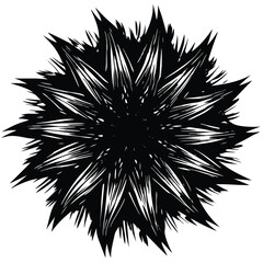 Fototapeta premium Dynamic black ink brush stroke abstract design with vibrant color accents and modern graphic elements