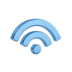 3d icon of wireless connection symbol representing connectivity and technology