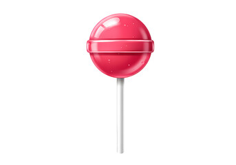 Vibrant Pink Lollipop Treat: Classic Sweet Candy Delight for Celebrations, Kids, and Desserts. Perfect for confectionery themes, joyful moments, and sugary cravings.