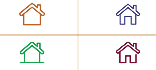 Property Line Icon. Editable Stroke.