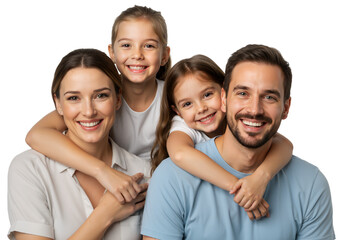 Happy Family of Four – Symbol of Love, Unity, and Togetherness